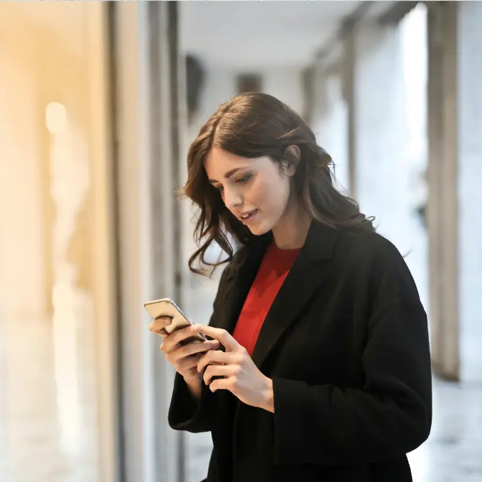 A social media user viewing an ad on mobile